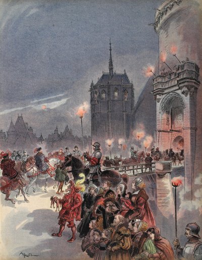 Reception of Charles V in Amboise, illustration from 